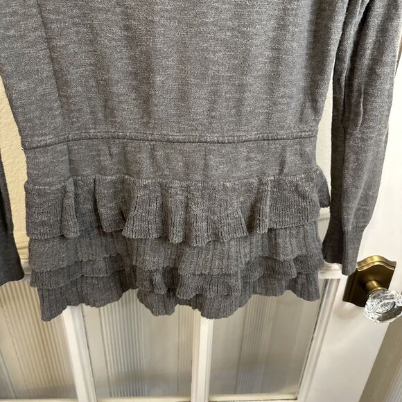 Banana Republic Cotton Linen Layered Bohemian Open Womens Front Cardigan XS - Picture 7 of 11